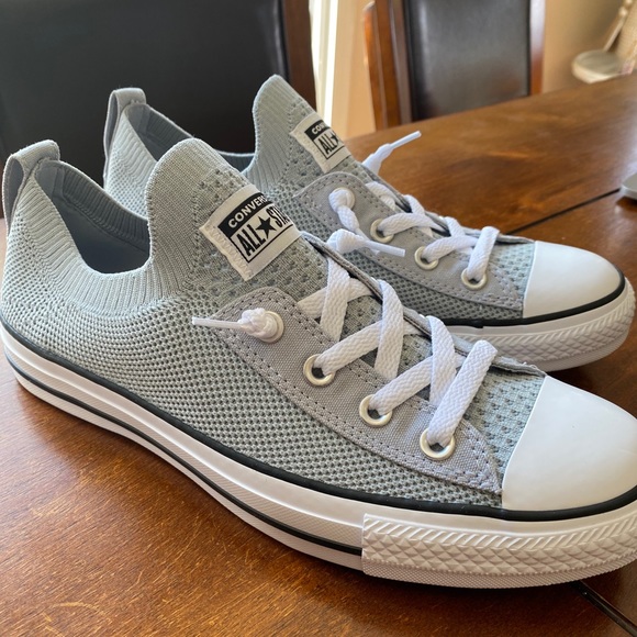 converse shoreline knit gray